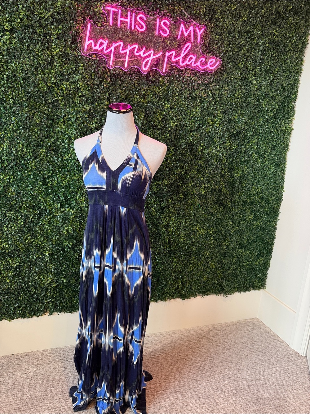 Banana Republic Ikat Halter Maxi Dress